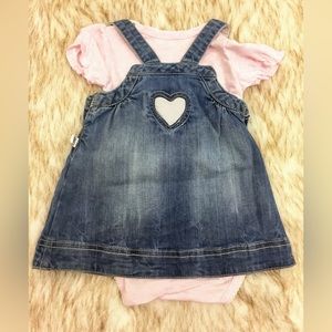 Two piece overall and bodysuit set for girls from KANZ